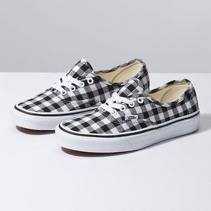 VANS gingham check lace up sneakers unisex